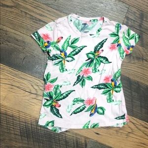 Girls tropical pink T-shirt